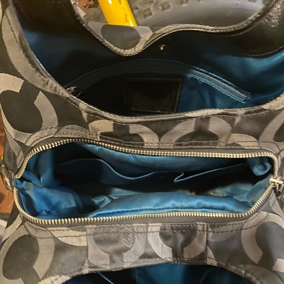 Coach Opt Maggie bag, teal satin inside - Picture 3 of 6